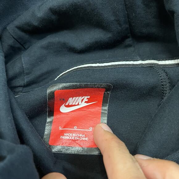 Nike Tech Fleece Hoodie Women's Large Black Pullover Cowl Neck 789534-010 - Picture 3 of 8